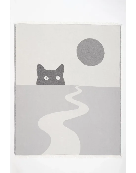Luna Throw - Grey & Black