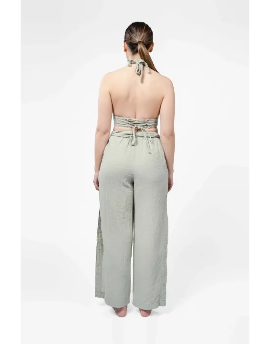 Atelier Chaputs Linen Luna Green Bustier One-Size