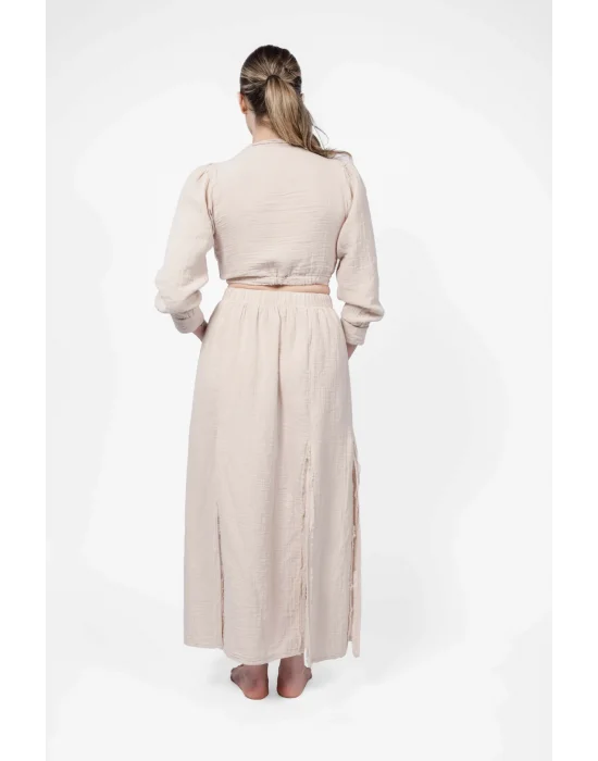 Ateiler Chaputs 100% Cotton Muslin Beige Prairie One-Size