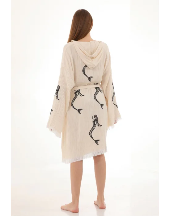 Mermaid Wooden Stamp Bathrobe