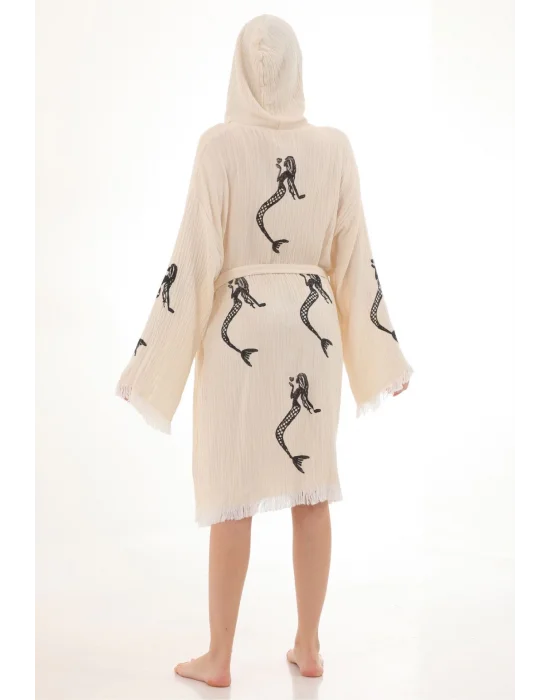 Mermaid Wooden Stamp Bathrobe