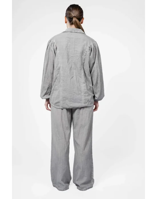 Atelier Chaputs 100% Cotton Muslin Mira Gray Shirt One-Size