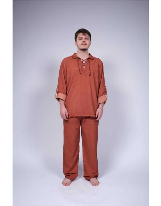 Atelier Chaputs Linen Terra Lace-Up Shirt