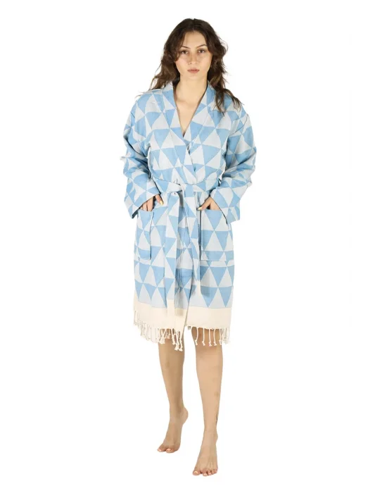 Niobe Turquoise Bathrobe