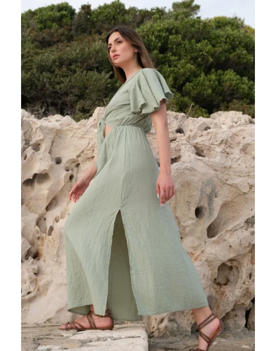 Niva Mint Green Muslin Dress