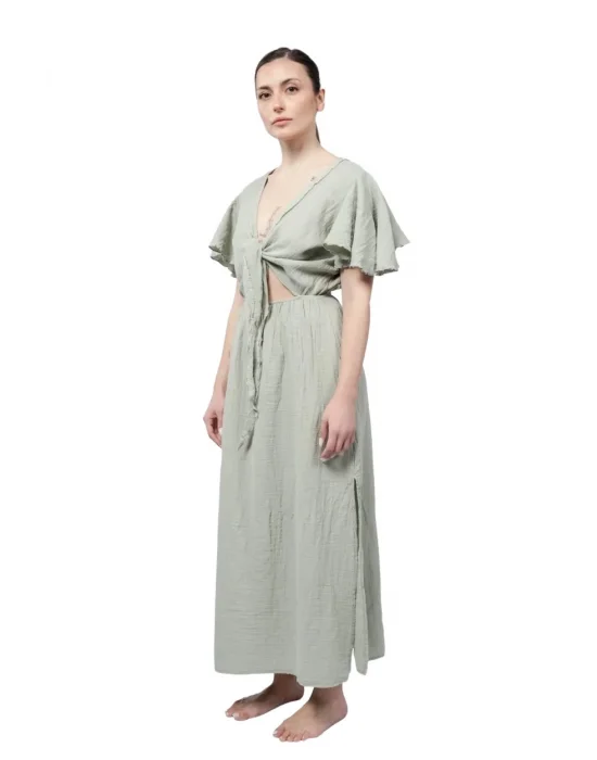 Niva Mint Green Muslin Dress