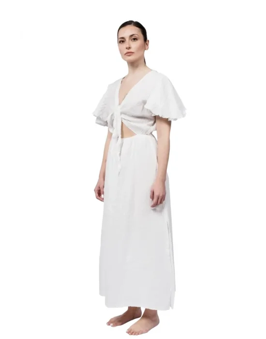 Niva White Muslin Dress
