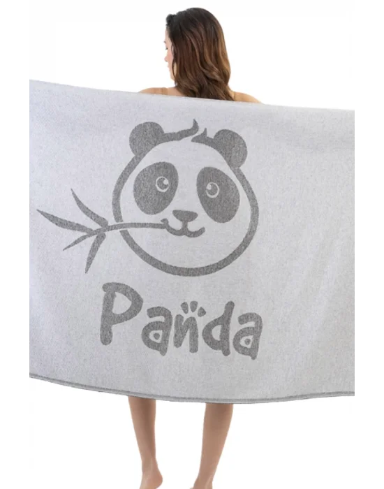 Panda Black Peshtemal (Cotone Sostenibile)