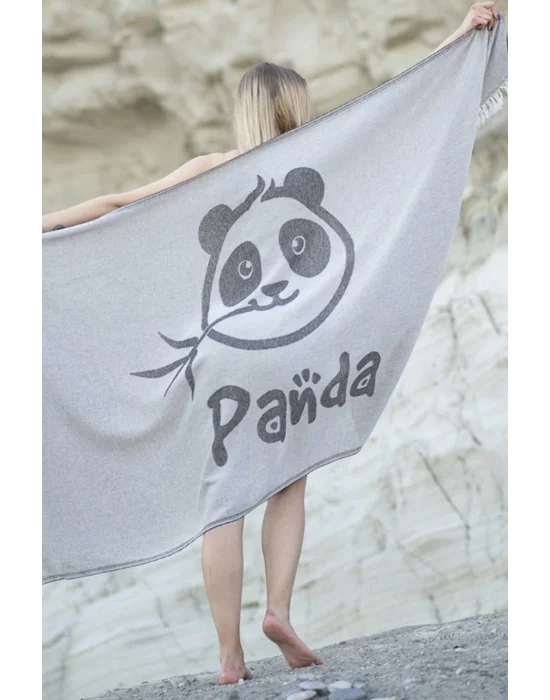 Panda Black Peshtemal (Cotone Sostenibile)