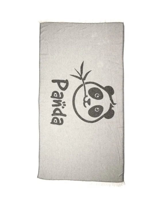 Panda Black Peshtemal (Cotone Sostenibile)