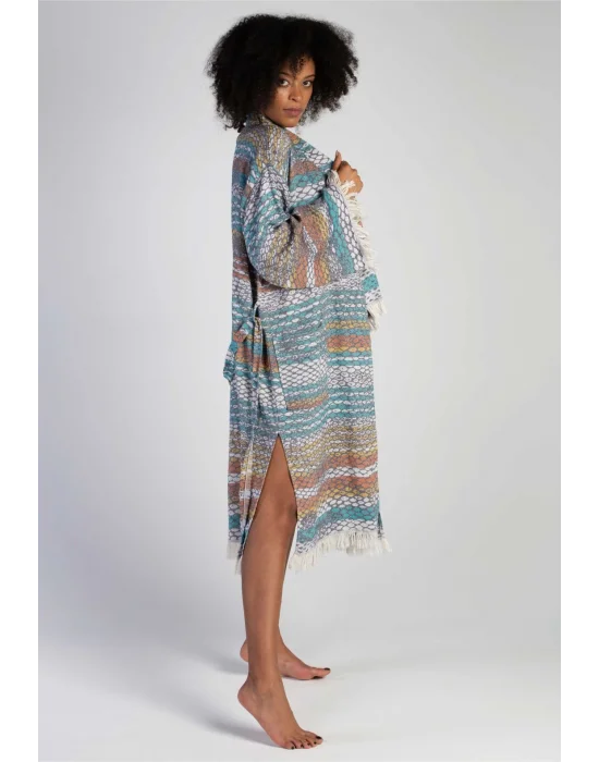 Pica Blue & Yellow Bathrobe