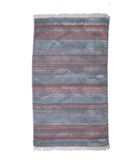 Pica Navy Blue & Red Peshtemal