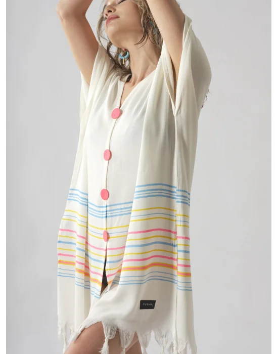 Pink Buttoned Elbise