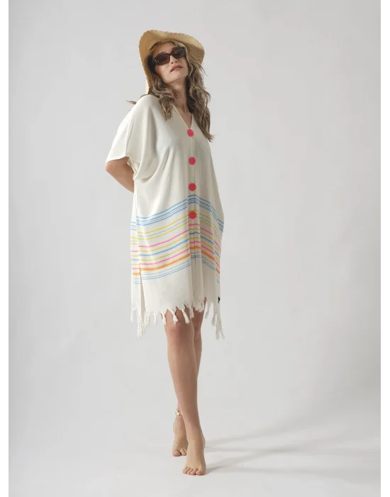 Pink Buttoned Elbise