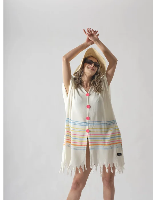 Pink Buttoned Elbise