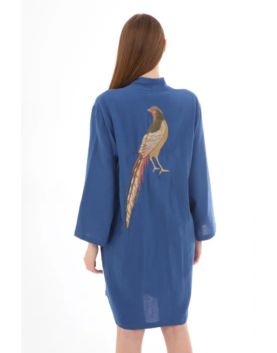 Polly Denim Blue Bathrobe