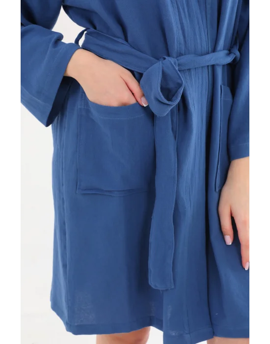 Polly Denim Blue Bathrobe
