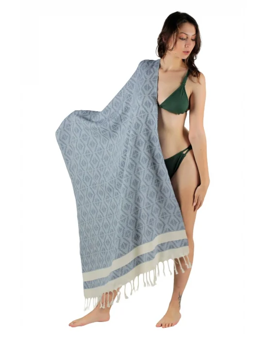 Pupa Navy Blue & White Peshtemal