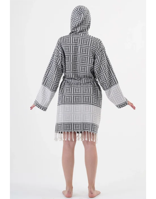 Square Black Bathrobe