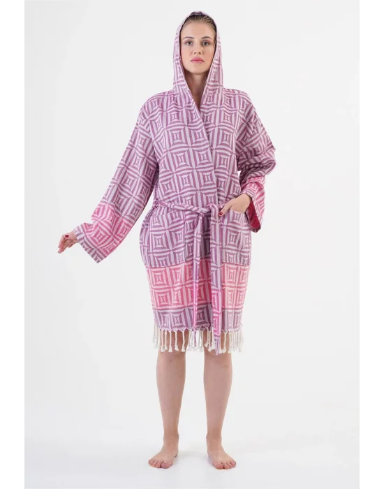 Square Pink Bathrobe