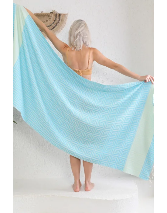 Square Turquoise Peshtemal