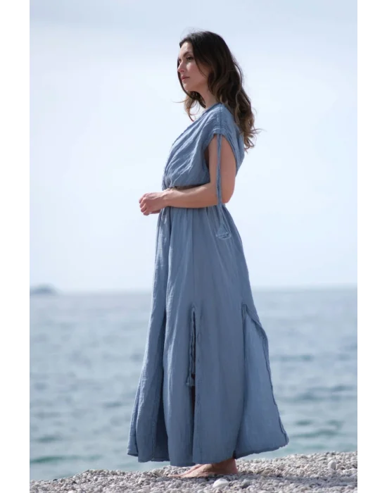 Stella Blue Muslin Dress