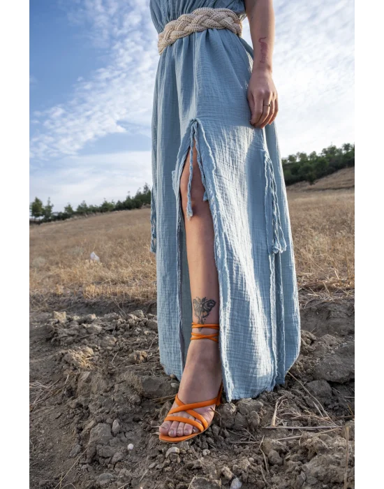 Stella Sky Blue Muslin Dress