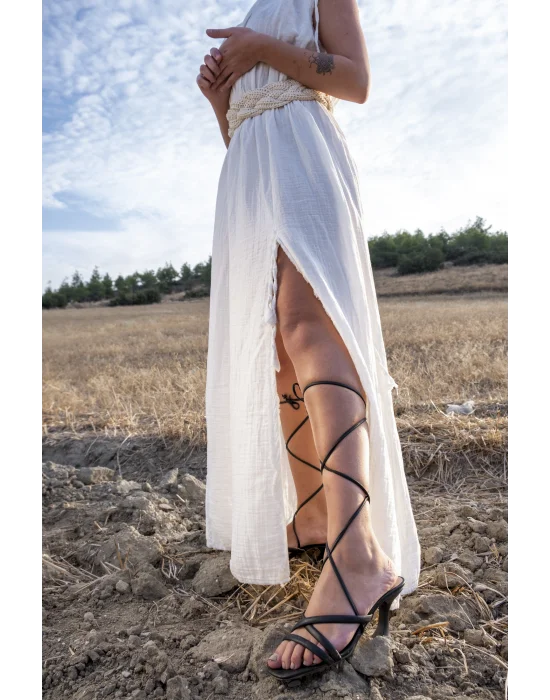 Atelier Chaputs 100% Cotton Muslin Stella White Dress One-Size