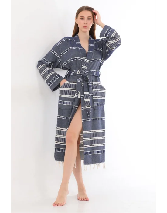 Sundia Navy Blue Bathrobe