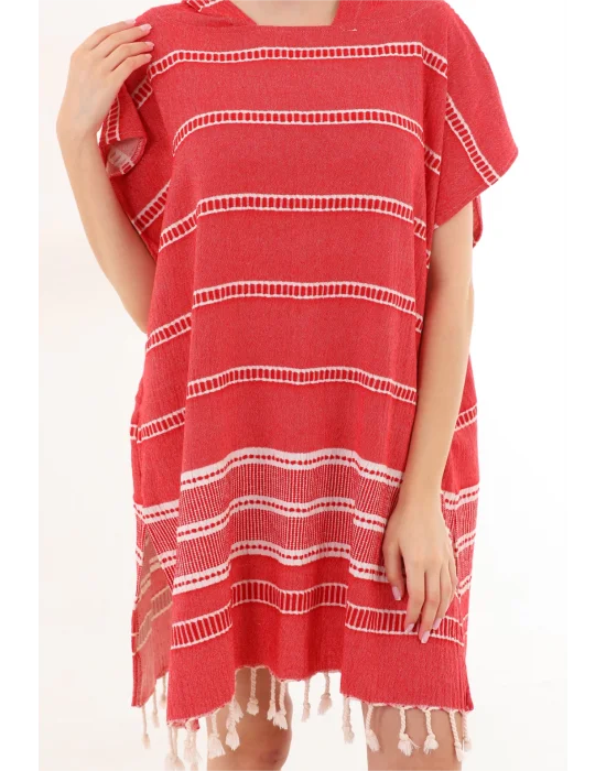 Sundia Red Surf Poncho