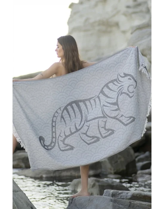 Tiger Black Peshtemal (Sustainable Cotton)