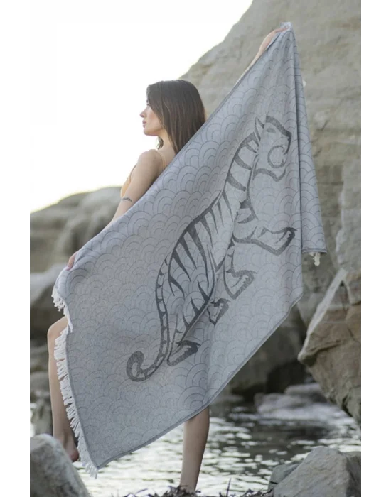 Tiger Black Peshtemal (Sustainable Cotton)