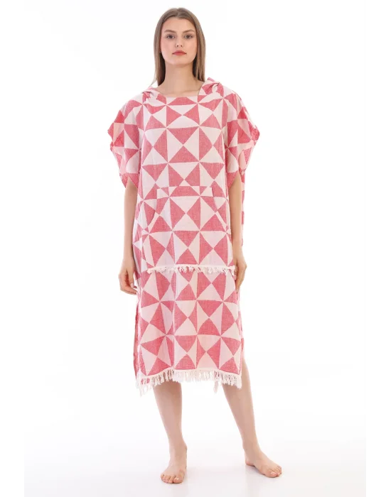 Tria Red Surf Poncho