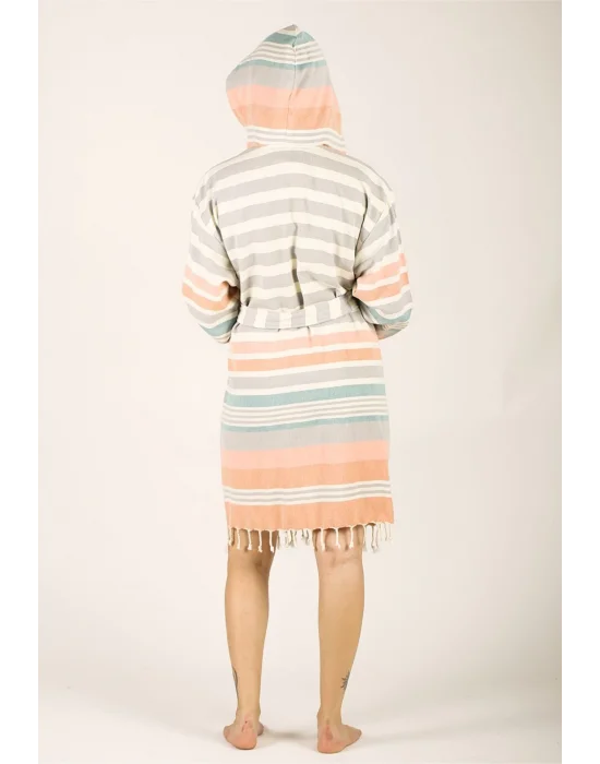 Trivia Grey & Terra Bathrobe