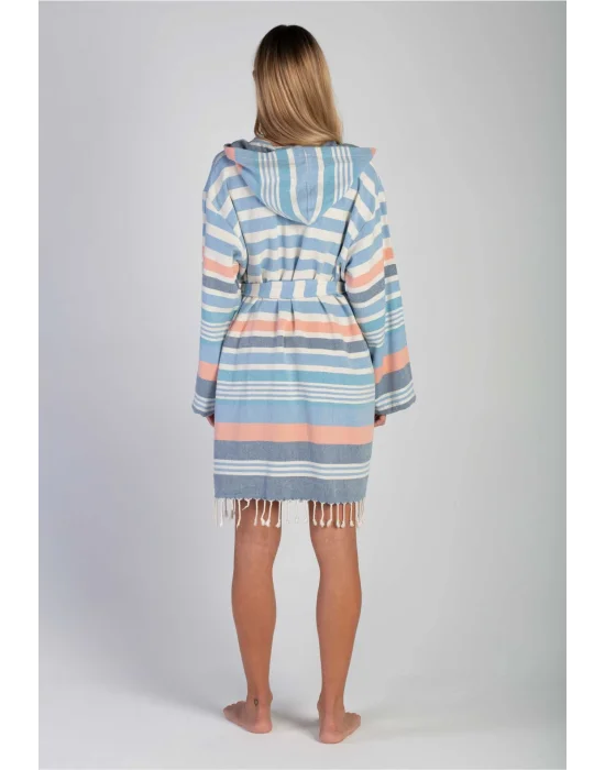 Trivia Navy Blue Bathrobe