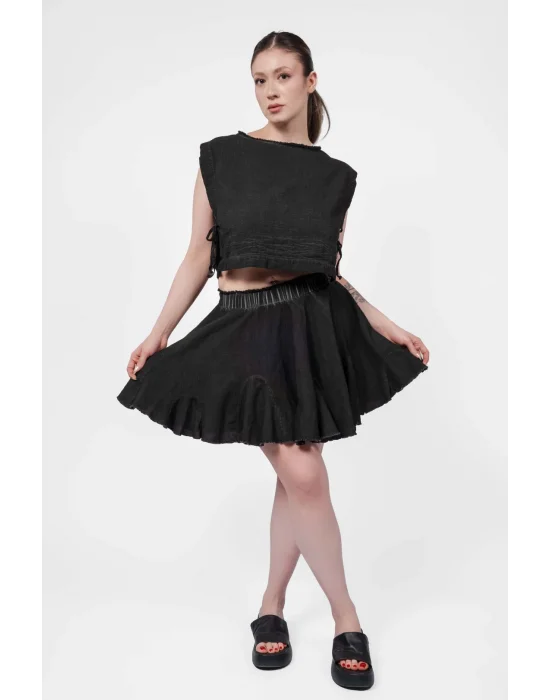 Ateiler Chaputs Linen Vesa Black Crop One-Size