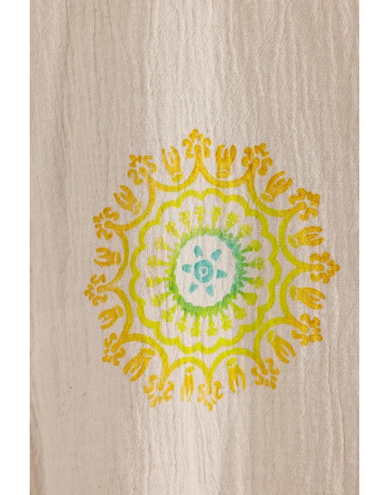 Neon Motif Wooden Printed Bathrobe