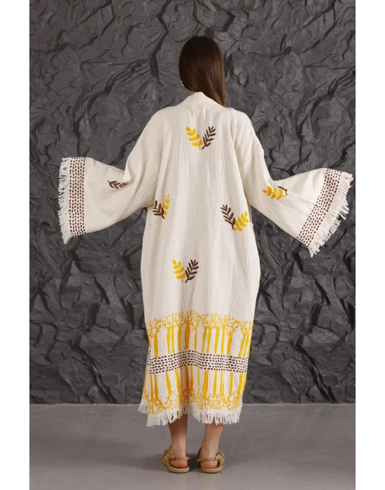 Leaf Tree Wooden Printed Bathrobe
