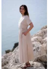 Anvelop Beige Muslin Dress