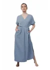 Anvelop Blue Muslin Dress