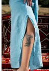 Anvelop Sky Blue Muslin Dress