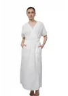 Atelier Chaputs 100% Cotton Muslin Envelope White Dress One-Size