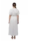 Atelier Chaputs 100% Cotton Muslin Envelope White Dress One-Size