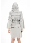 Aspendos Beige & Black Bathrobe