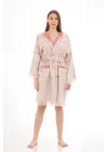 Aspendos Beige & Terra Bathrobe