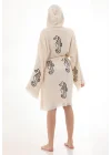 Black Seahorse Bamboo Bathrobe