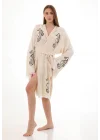 Black Seahorse Bamboo Bathrobe