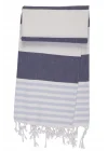 Boreas Navy Blue & Soft Blue Peshtemal