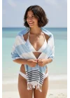 Boreas Soft Blue & Navy Blue Peshtemal