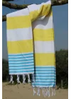 Boreas Yellow & Turquoise Peshtemal